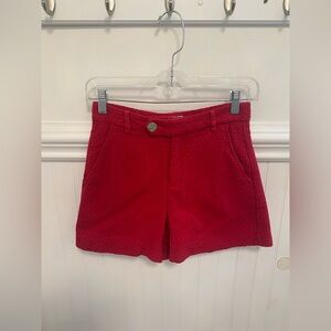 Draper James Vibrant Red Textured Shorts